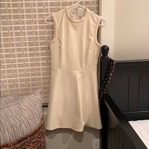 White faux leather dress. Brand- honey punch